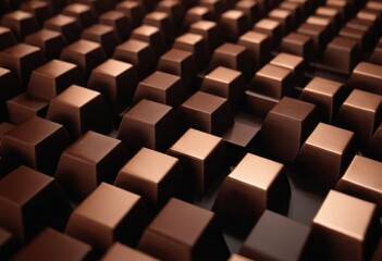 Fototapeta premium large group chocolate squares