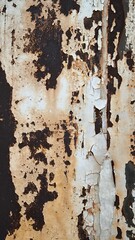 Rust on the iron door for the background. old peeling paint on rusty gates.