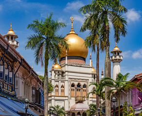 Singapore &ndash; Sultan Mosque or Masjid Sultan at Muscat Street in Kampong Glam.