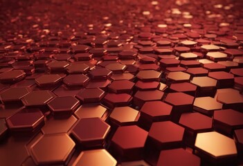 Fototapeta premium 3d red hexagon background