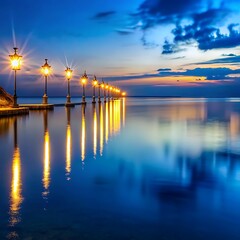 Pier over sea against sky during sunset