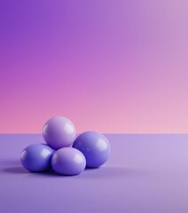 bunch blue and white balls on purple surface