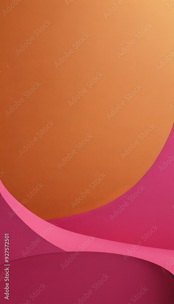 Aufkleber pink and orange abstract background with circular shape
