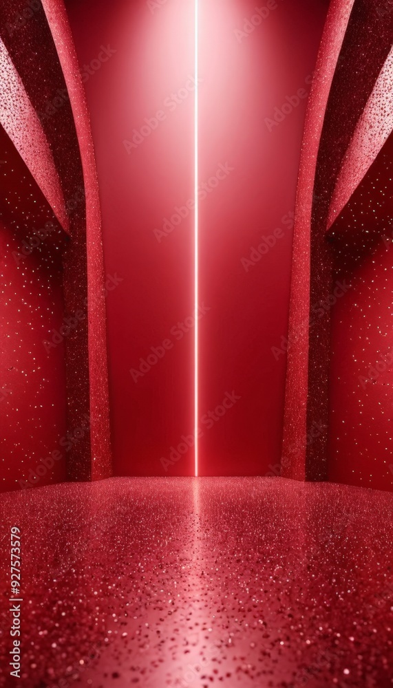 Poster red abstract background with glitter and light