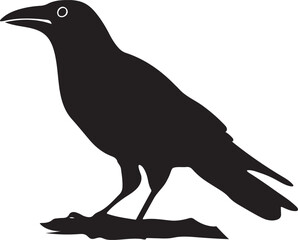 Creative crow vector art illustration 