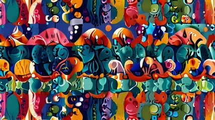 Obraz premium pattern with colorful splashes