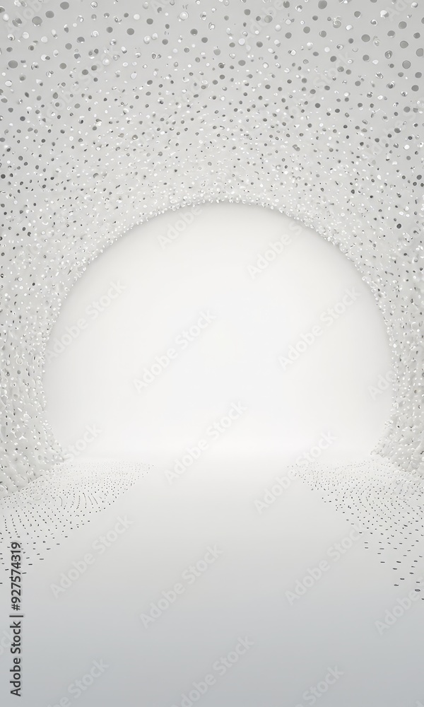 Poster abstract white background with dots and lines