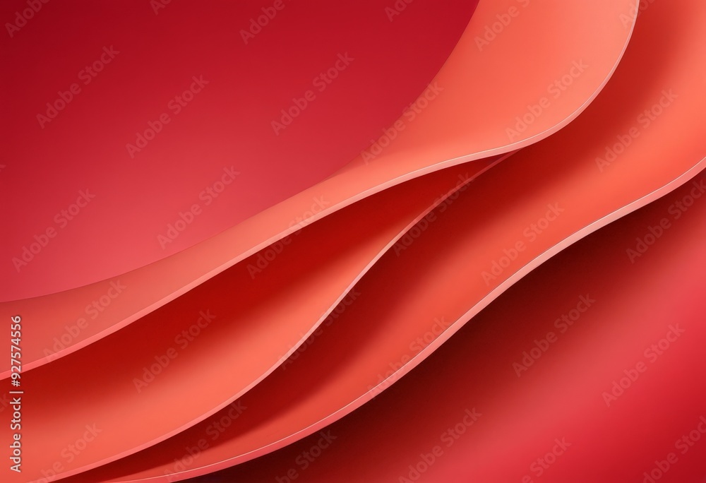 Poster red background with curved curve