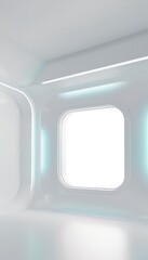 white room with window and wall