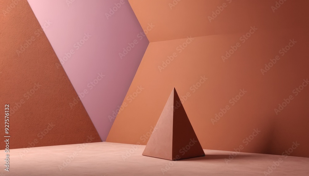 Aufkleber large triangular shaped object in front wall
