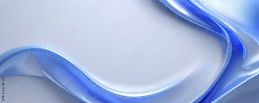 Poster abstract blue background with smooth lines