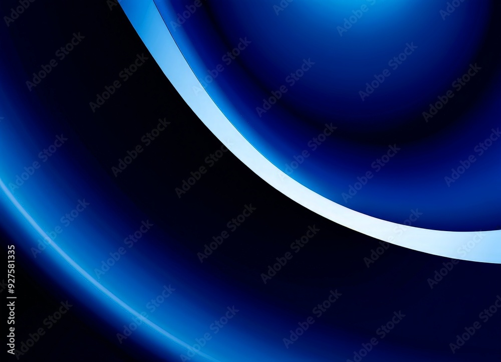Poster blue background with circular design
