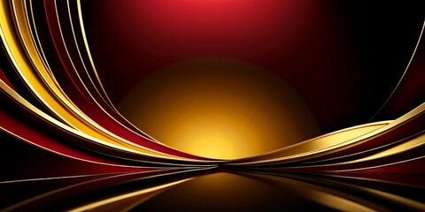 red and gold background with black