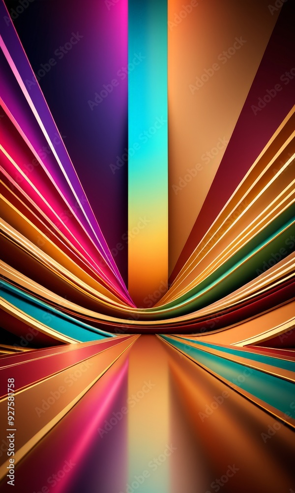 Poster colorful abstract background with lines and