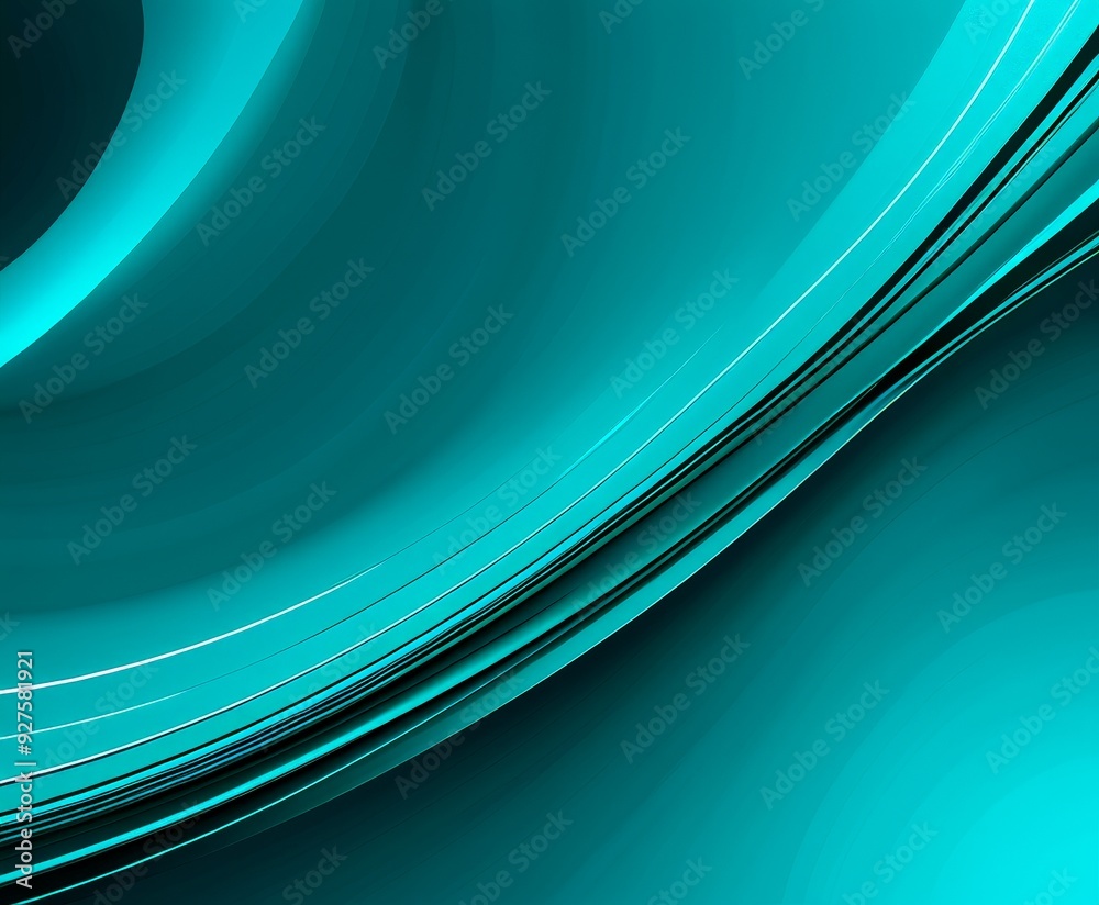 Aufkleber blue abstract background with curved curve