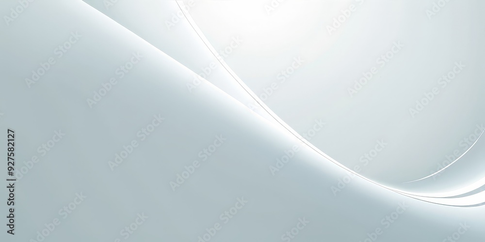 Poster white background with curved curve
