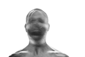 Scary blurred image of man for halloween.