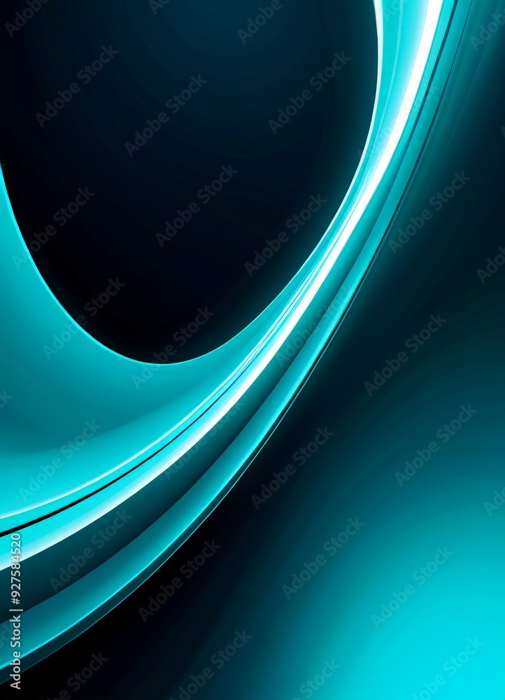 Poster black and blue background with curved curve