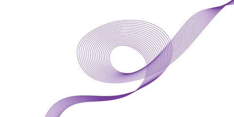 Abstract wave purple line banner, template, wallpaper background. Abstract wave element for design. Digital frequency track equalizer, Abstract wave line for banner, template, wallpaper background.