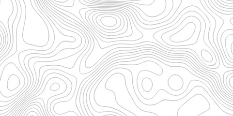 Topographic map background geographic line map with seamless ornament design. The black on white contours vector topography stylized height of the lines map.	