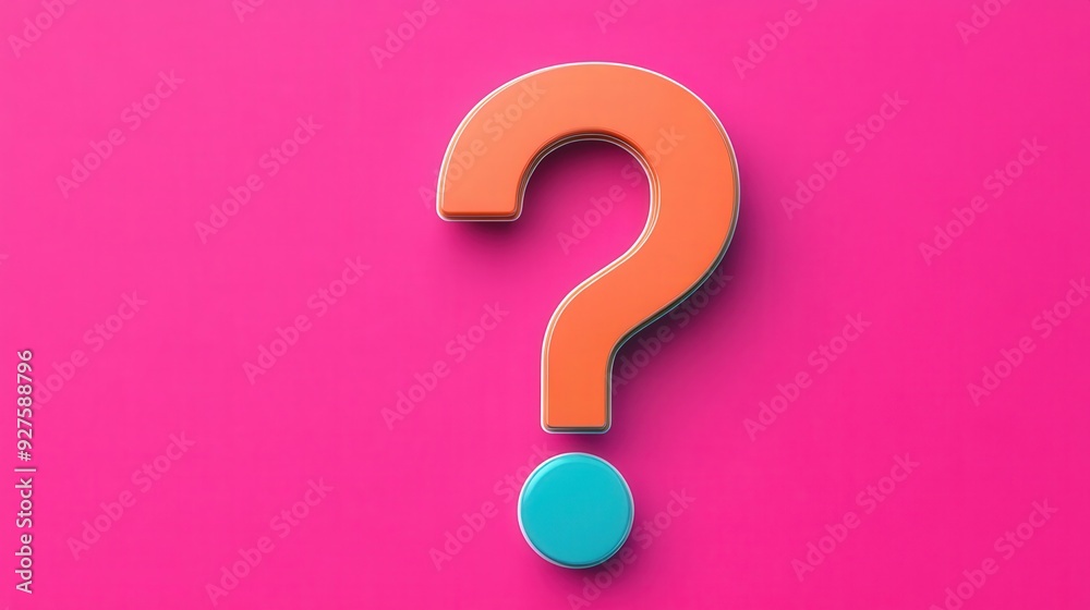 Poster vibrant gradient question mark, an abstract illustration featuring a bold question mark filled with 