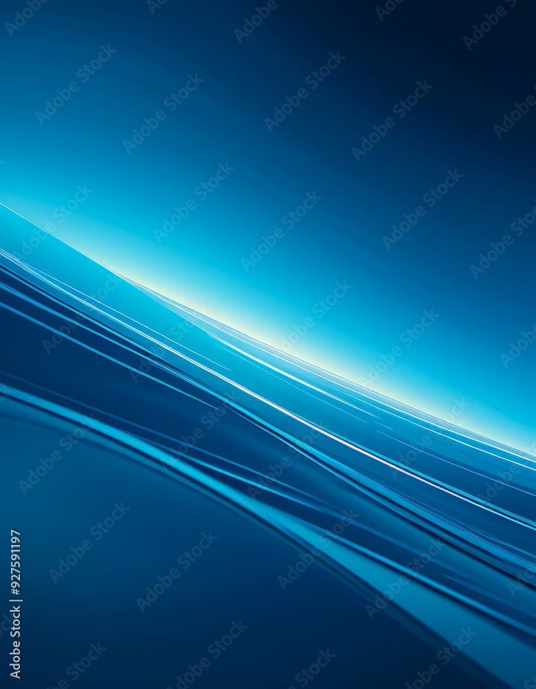 Poster blue background with lines and