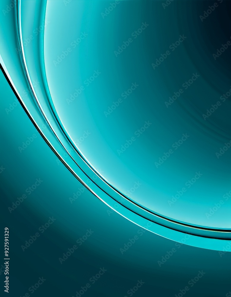 Poster blue background with circular design