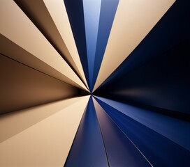 very large blue and white tunnel