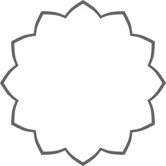 Flower Line, Mandala Geometric Vector 