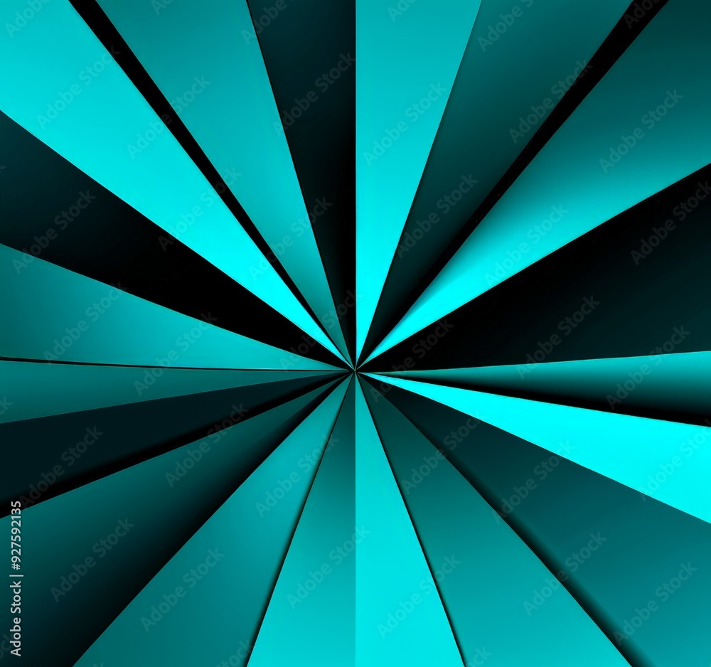 Poster blue and black background with circular design