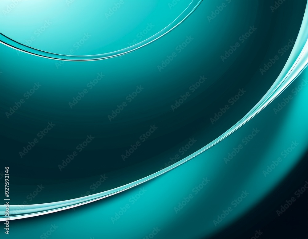 Poster blue and black background with circular design