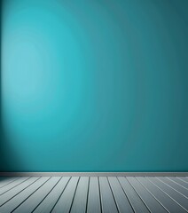 empty room with wooden floor and blue wall