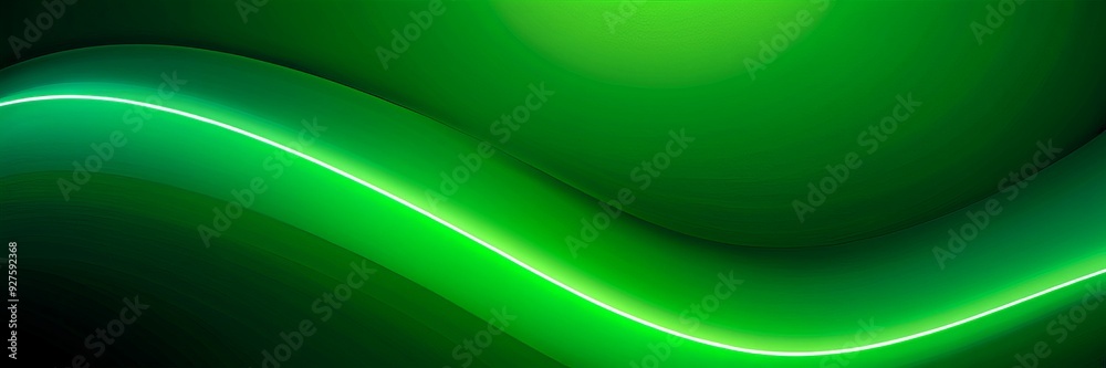 Poster green abstract background with waves and lines