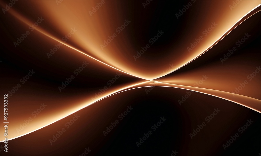 Poster brown background with wavy pattern