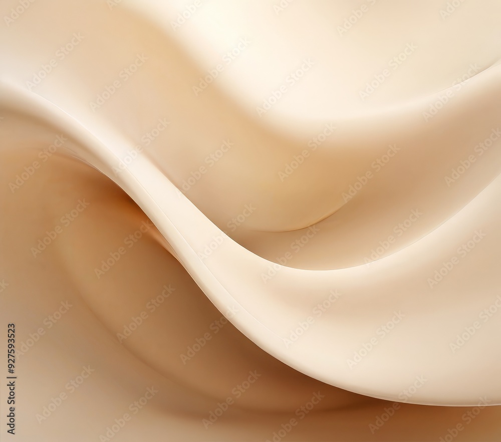 Poster white background with smooth waves