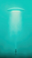 alien UFO blue photo