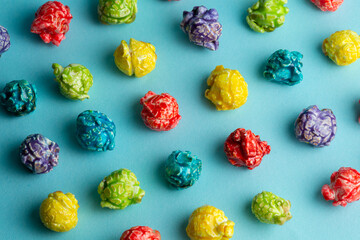 Many color popcorn
