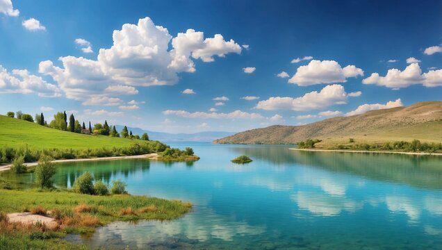 Awe-inspiring Views of Armenia Landscape Ancient Churches Medieval Monasteries and a Riverside.
Aerial view of Sevan Peninsula in Lake Sevan in Armenia.
