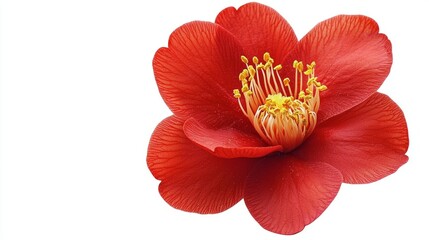 A high-resolution image of a rare Middlemist's Red (Camellia) flower