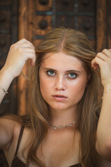 Fototapeta premium Junge Frau / Gesicht