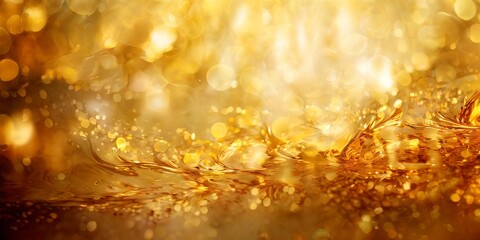Fototapeta premium golden background with bo lights