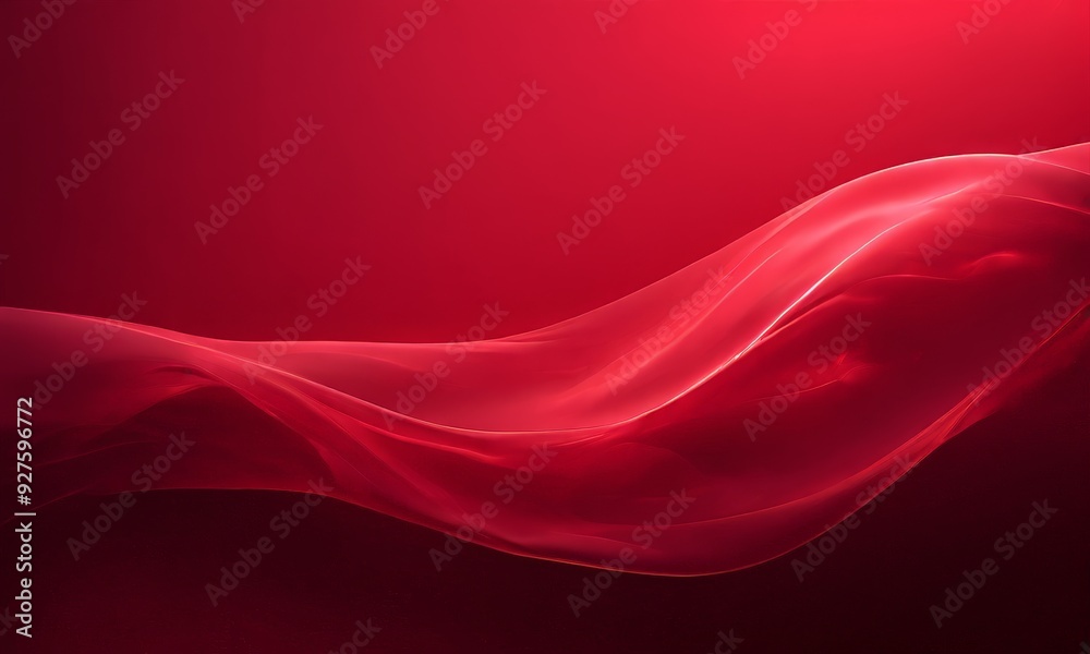 Poster red abstract background with flowing smoke