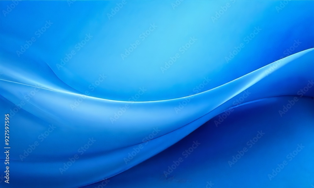 Poster blue background with smooth wave