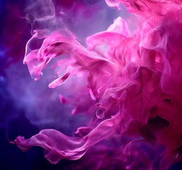 Fototapeta premium pink smoke on black background