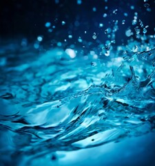 water splashing on the surface