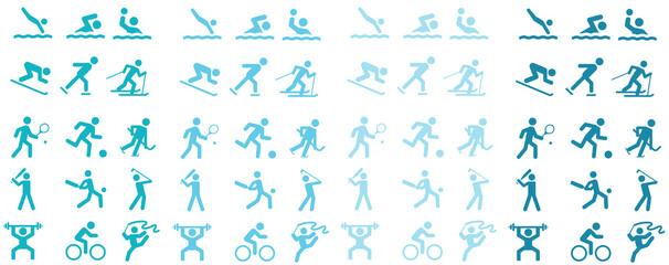 スポーツのアイコンイラストセット © くろねこ