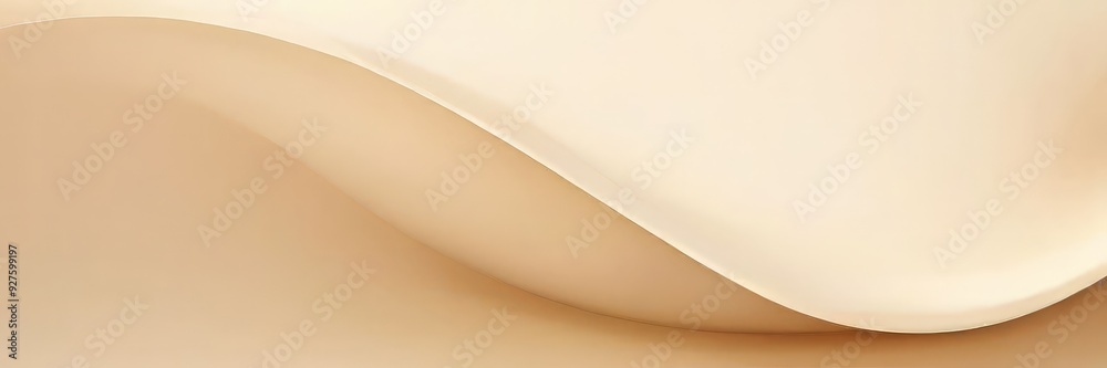 Poster beige background with smooth lines