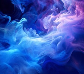 Fototapeta premium blue and pink smoke on black background