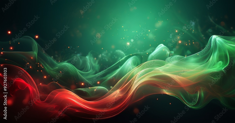 Poster green and red abstract background
