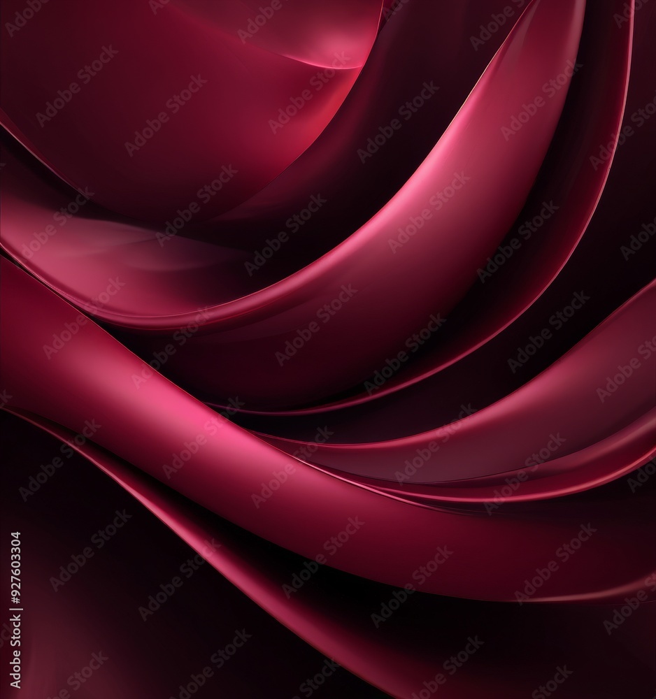 Poster red background with curved curve